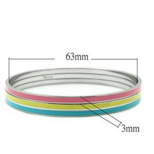 TK241 - High polished (no plating) Stainless Steel Bangle with No Stone-1