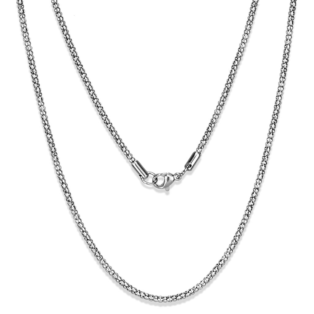 TK2424 - High polished (no plating) Stainless Steel Chain with No Stone-0