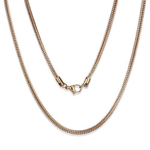 TK2430R - IP Rose Gold(Ion Plating) Stainless Steel Chain with No Stone-0
