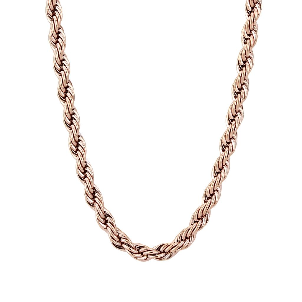 TK2433R - IP Rose Gold(Ion Plating) Stainless Steel Chain with No Stone-0