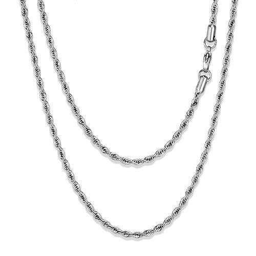 TK2434 - High polished (no plating) Stainless Steel Chain with No Stone-0