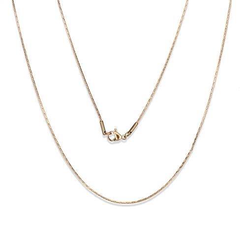 TK2439R - IP Rose Gold(Ion Plating) Stainless Steel Chain with No Stone-0