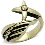 TK2470 - IP Antique Copper Stainless Steel Ring with Epoxy  in Jet-0