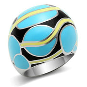 TK249 - High polished (no plating) Stainless Steel Ring with No Stone-0