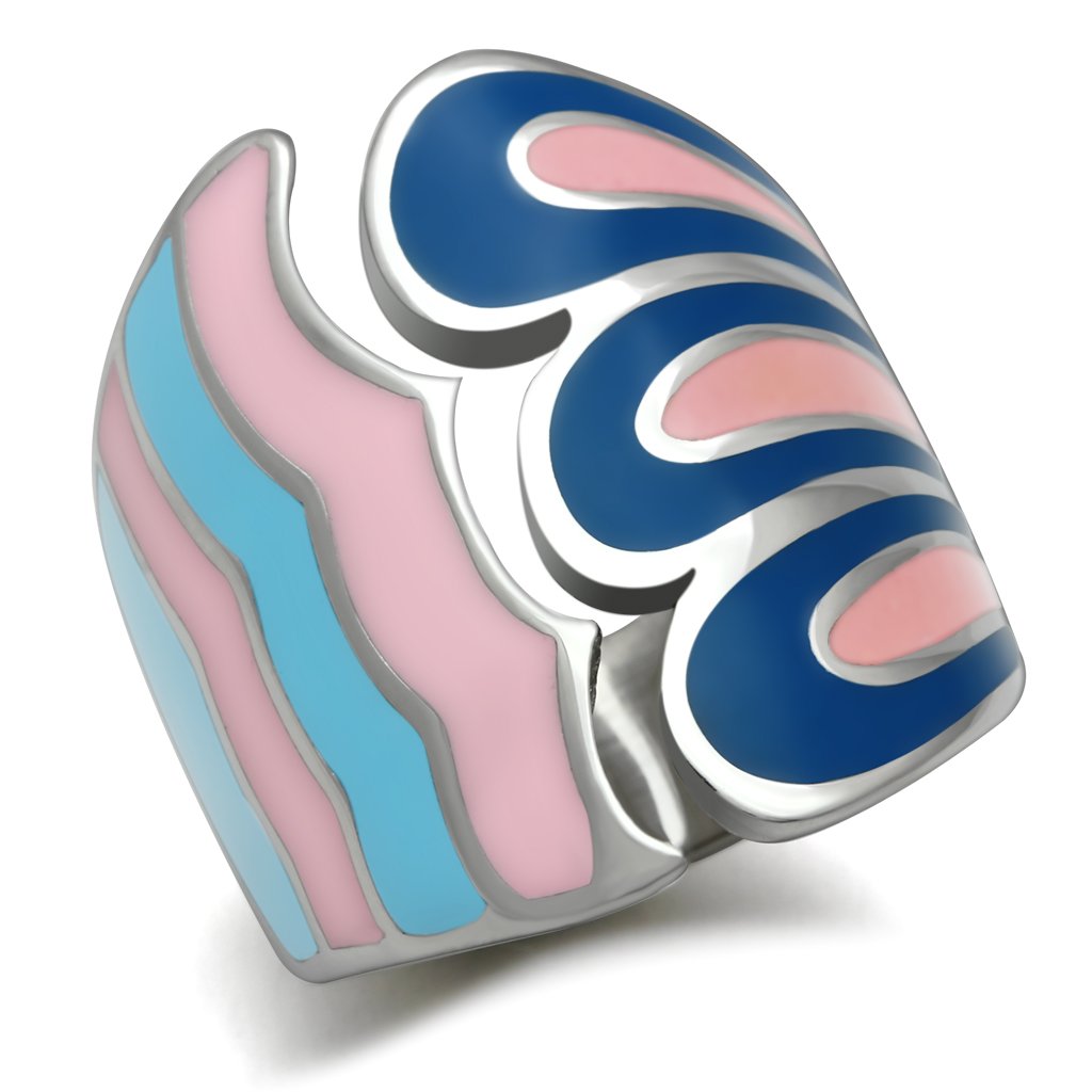 TK253 - High polished (no plating) Stainless Steel Ring with No Stone-0