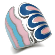 TK253 - High polished (no plating) Stainless Steel Ring with No Stone-0