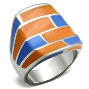 TK254 - High polished (no plating) Stainless Steel Ring with No Stone-0