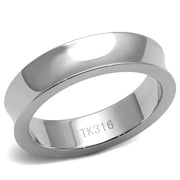 TK2561 - High polished (no plating) Stainless Steel Ring with No Stone-0