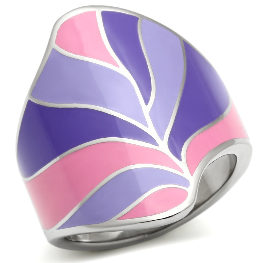 TK256 - High polished (no plating) Stainless Steel Ring with No Stone-0