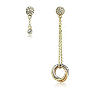TK2579 - IP Gold & IP Rose Gold (Ion Plating) Stainless Steel Earrings with Top Grade Crystal  in Clear-0
