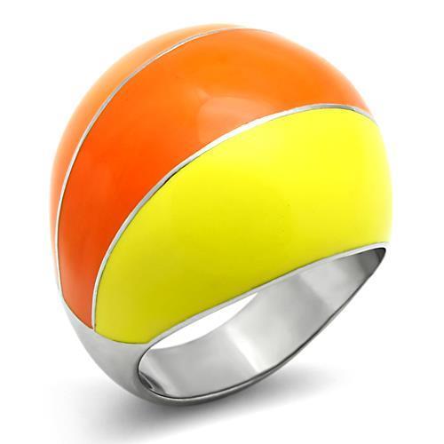 TK257 - High polished (no plating) Stainless Steel Ring with No Stone-0