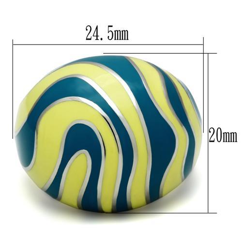 TK258 - High polished (no plating) Stainless Steel Ring with No Stone-1