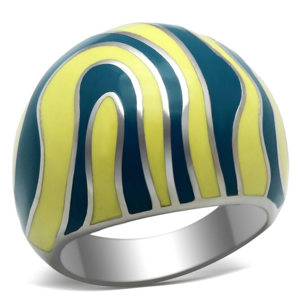TK258 - High polished (no plating) Stainless Steel Ring with No Stone-0