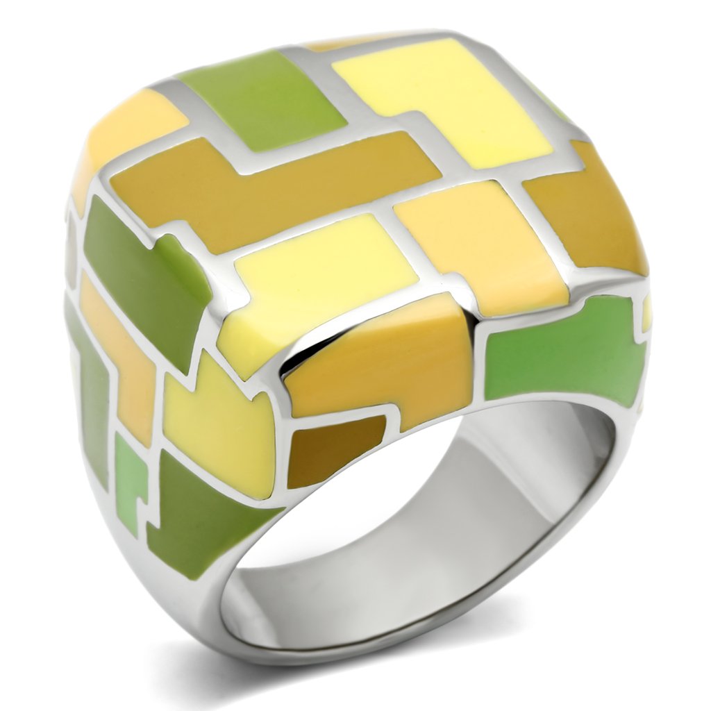 TK259 - High polished (no plating) Stainless Steel Ring with No Stone-0