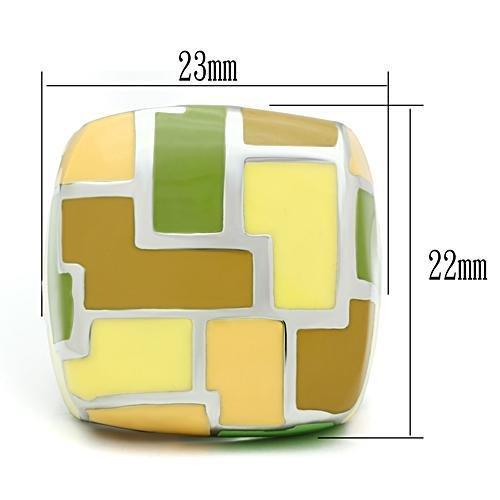 TK259 - High polished (no plating) Stainless Steel Ring with No Stone-1