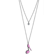 TK2703 - IP Light Black  (IP Gun) Stainless Steel Chain Pendant with Top Grade Crystal  in Clear-0
