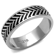 TK2899 - High polished (no plating) Stainless Steel Ring with No Stone-0