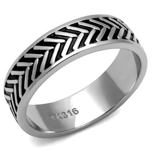 TK2899 - High polished (no plating) Stainless Steel Ring with No Stone-0