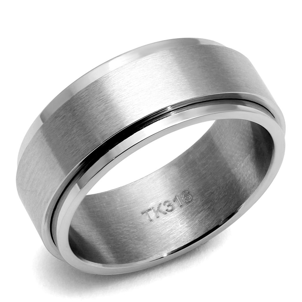 TK2919 - High polished (no plating) Stainless Steel Ring with No Stone-0