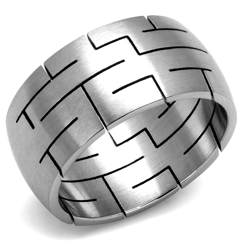 TK2920 - High polished (no plating) Stainless Steel Ring with No Stone-0