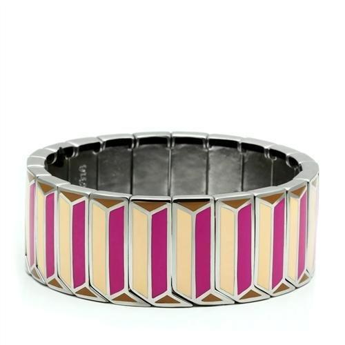 TK299 - High polished (no plating) Stainless Steel Bracelet with No Stone-0