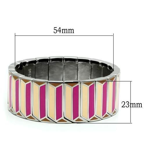 TK299 - High polished (no plating) Stainless Steel Bracelet with No Stone-1
