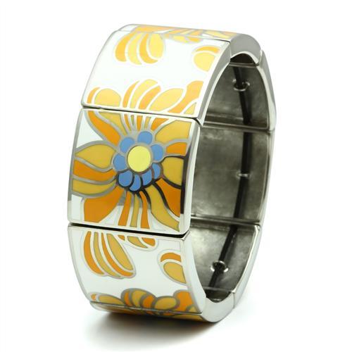 TK300 - High polished (no plating) Stainless Steel Bracelet with No Stone-2