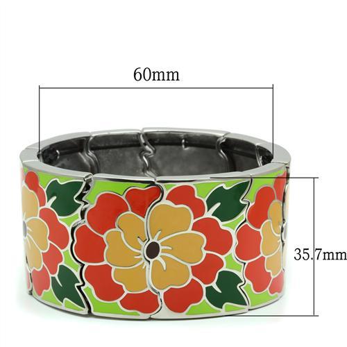 TK301 - High polished (no plating) Stainless Steel Bracelet with No Stone-1
