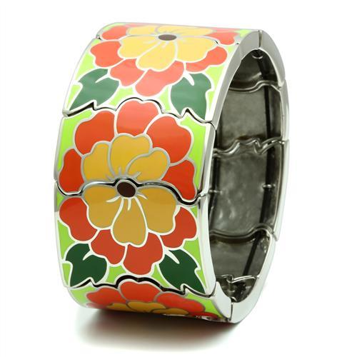 TK301 - High polished (no plating) Stainless Steel Bracelet with No Stone-2