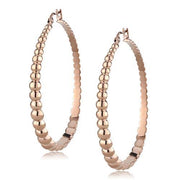TK3068 - IP Rose Gold(Ion Plating) Stainless Steel Earrings with No Stone-0