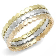 TK3180 - IP Gold & IP Rose Gold (Ion Plating) Stainless Steel Ring with No Stone-0