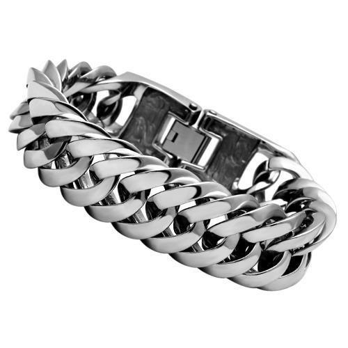 TK340 - High polished (no plating) Stainless Steel Bracelet with No Stone-0