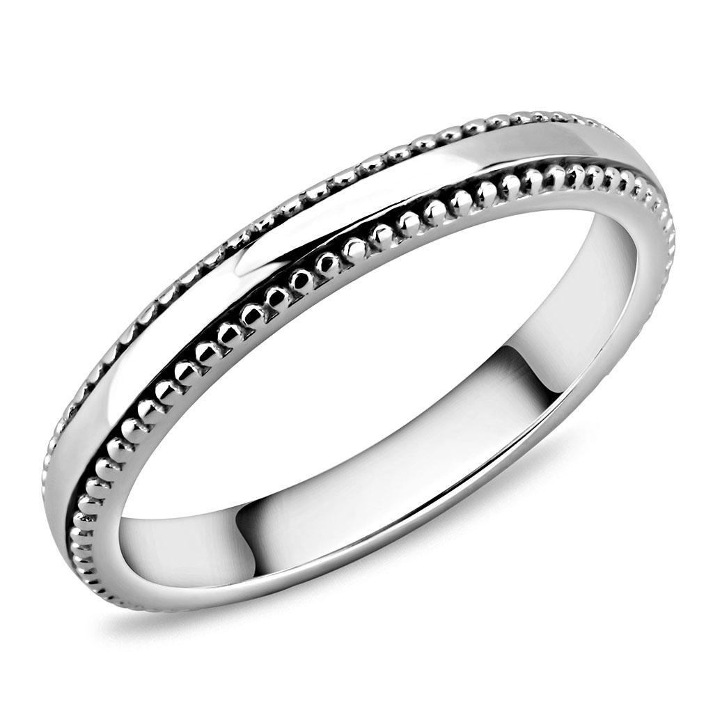 TK3503 - High polished (no plating) Stainless Steel Ring with No Stone-0