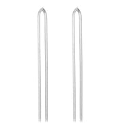 TK3530 - High polished (no plating) Stainless Steel Earrings with No Stone-0