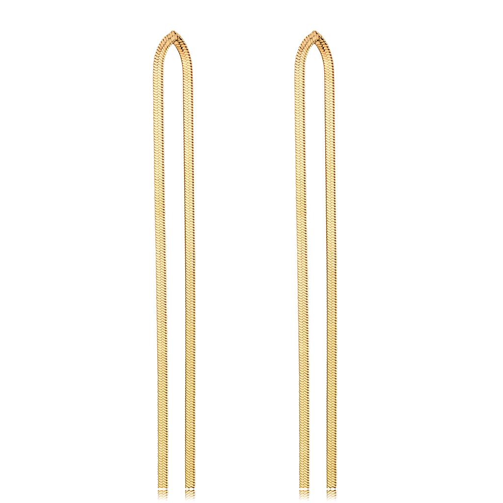 TK3532 - IP Rose Gold(Ion Plating) Stainless Steel Earrings with No Stone-0