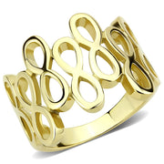 TK3569 - IP Gold(Ion Plating) Stainless Steel Ring with No Stone-0