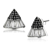 TK3613 - No Plating Stainless Steel Earrings with AAA Grade CZ  in Clear-0