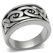 TK381 - High polished (no plating) Stainless Steel Ring with No Stone-0
