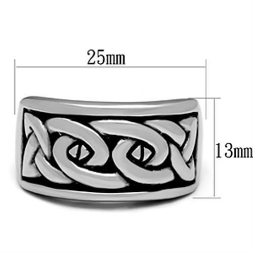 TK381 - High polished (no plating) Stainless Steel Ring with No Stone-1