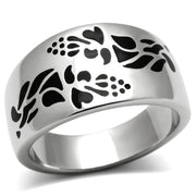 TK382 - High polished (no plating) Stainless Steel Ring with No Stone-0