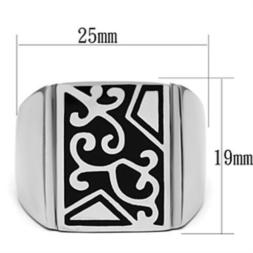 TK384 - High polished (no plating) Stainless Steel Ring with No Stone-1
