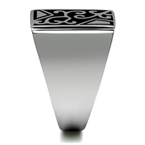 TK384 - High polished (no plating) Stainless Steel Ring with No Stone-3