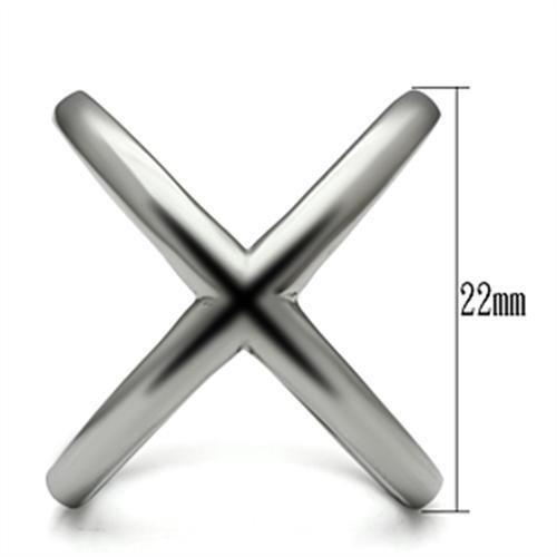 TK395 - High polished (no plating) Stainless Steel Ring with No Stone-1