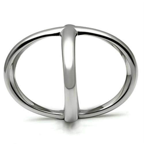 TK395 - High polished (no plating) Stainless Steel Ring with No Stone-3