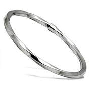 TK410 - High polished (no plating) Stainless Steel Bangle with No Stone-0