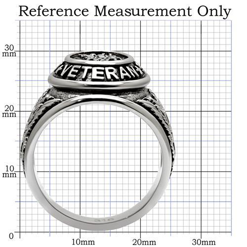 TK414704 - High polished (no plating) Stainless Steel Ring with Epoxy  in Jet-1