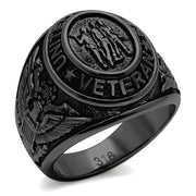 TK414704J - IP Black(Ion Plating) Stainless Steel Ring with Epoxy  in Jet-0