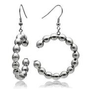 TK429 - High polished (no plating) Stainless Steel Earrings with No Stone-0