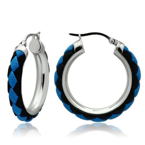 TK433 - High polished (no plating) Stainless Steel Earrings with No Stone-0
