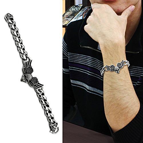 TK434 - High polished (no plating) Stainless Steel Bracelet with No Stone-1